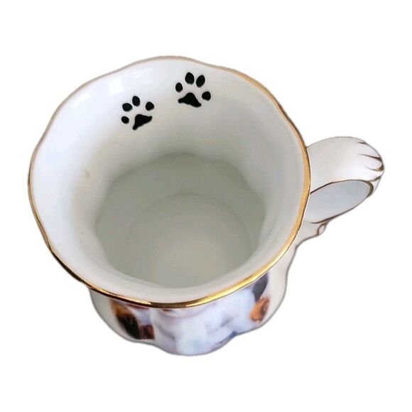 FIELDER KEEPSAKES Coffee/Tea Cup Fine Porcelain Bichon Frise Gold Edge 4" x 5" - Picture 9 of 9